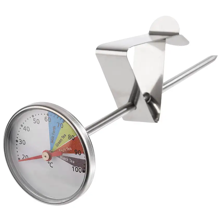 Thermometer für Milchkännchen, 18/8 Edelstahl/ Glas, D: 4 cm, L: 13,5 cm