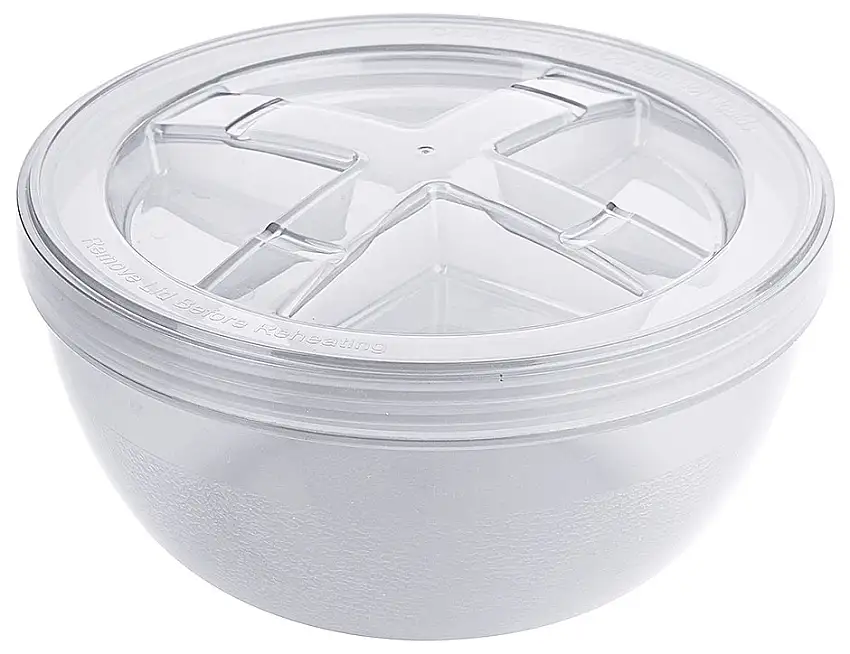 Eco-Takeout : Mehrweg- Suppenbehälter inkl. Dkl., weiss, D: 16,5 cm x H: 8,5 cm/ 0,95 ltr.