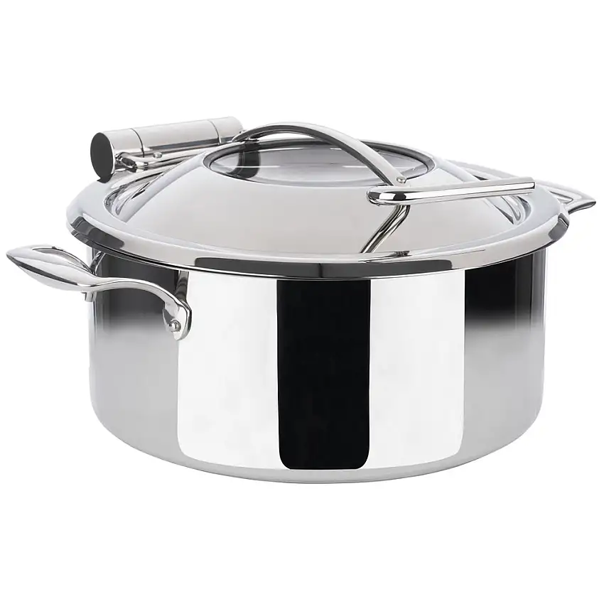 Chafing Dish, 4-tlg. Set, D: 30,5 cm, H: 17,5 cm, 18/8 Edelstahl