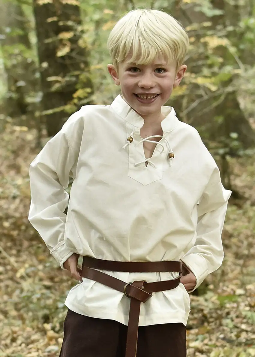 Kinder Mittelalter-Hemd Colin, natur, Gr. 164