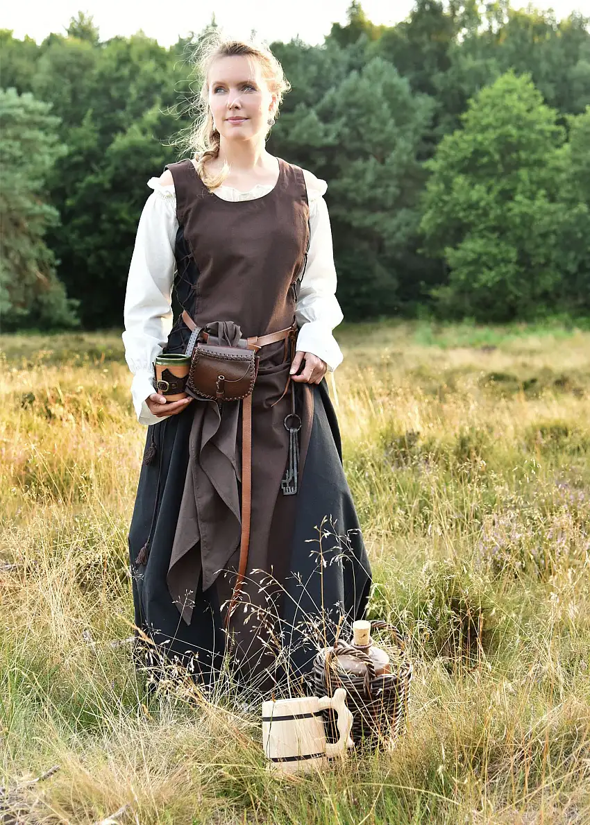 Ärmelloses Überkleid Jarle, Trägerkleid, braun/schwarz, Gr. XL