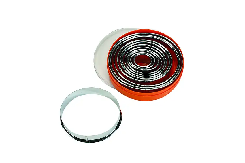 Ausstechersatz oval, glatt 12-tlg. Edelstahl, Materialstärke: 0,4 - 0,5 mm
