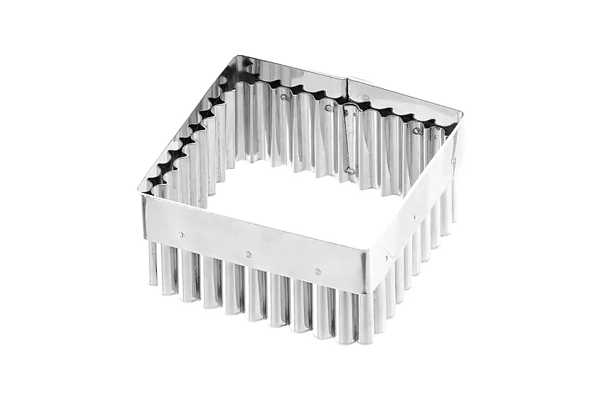 Ausstecher Quadrat, gezackt 85 x 85 mm, Höhe: 45 mm, Edelstahl