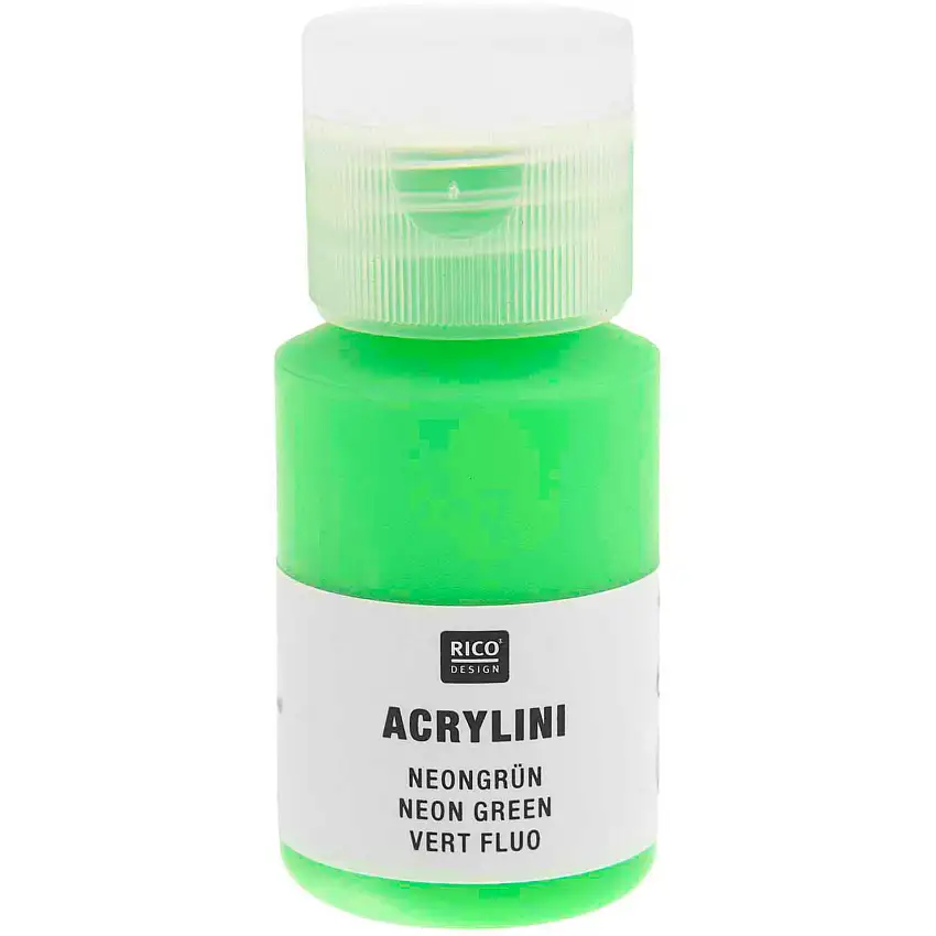 Acrylfarbe Acrylini, matt Kunststoffdose, 22 ml, neongrün