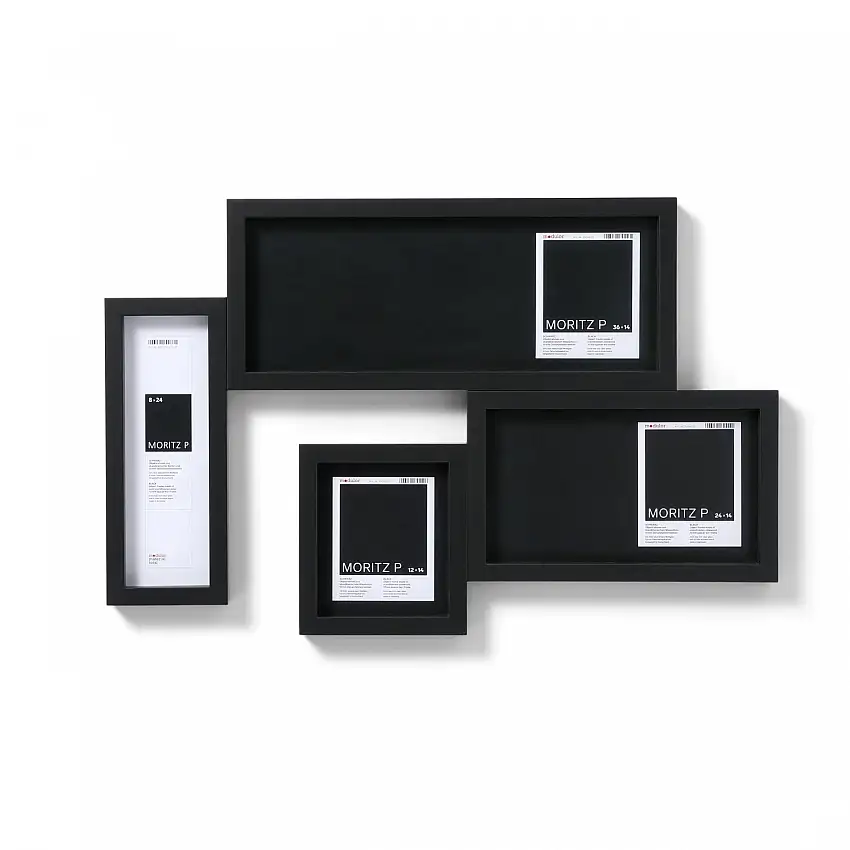 Objektrahmen Holz moritz p 14 x 24 cm, schwarz