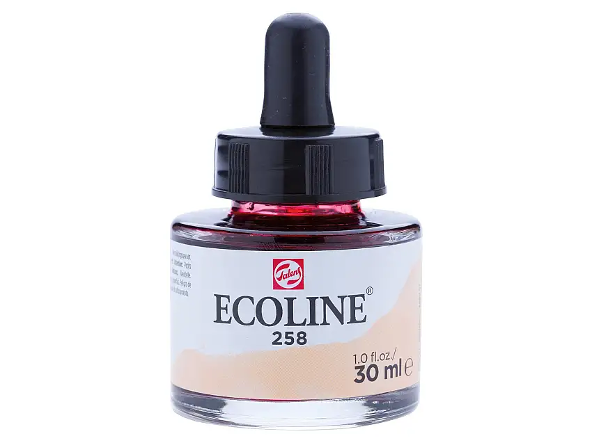 Royal Talens flüssige Wasserfarbe Ecoline Glasflasche, 30 ml, Aprikose (258)