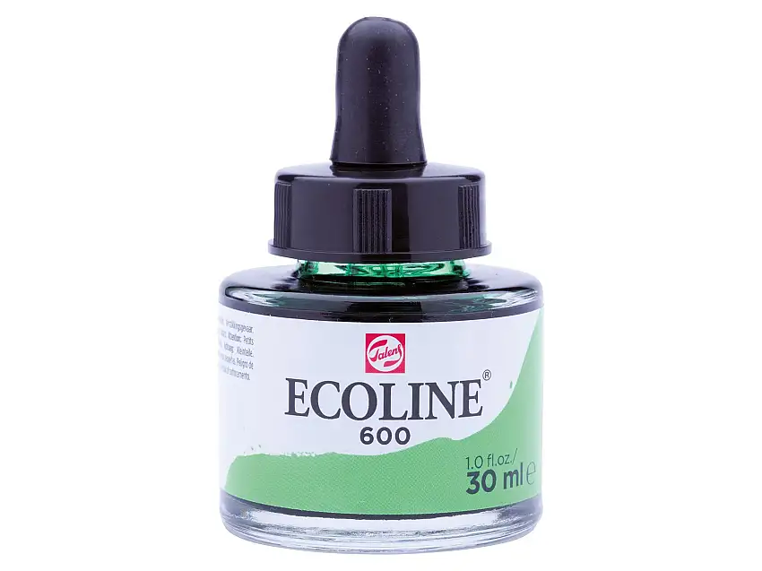 Royal Talens flüssige Wasserfarbe Ecoline Glasflasche, 30 ml, Grün (600)