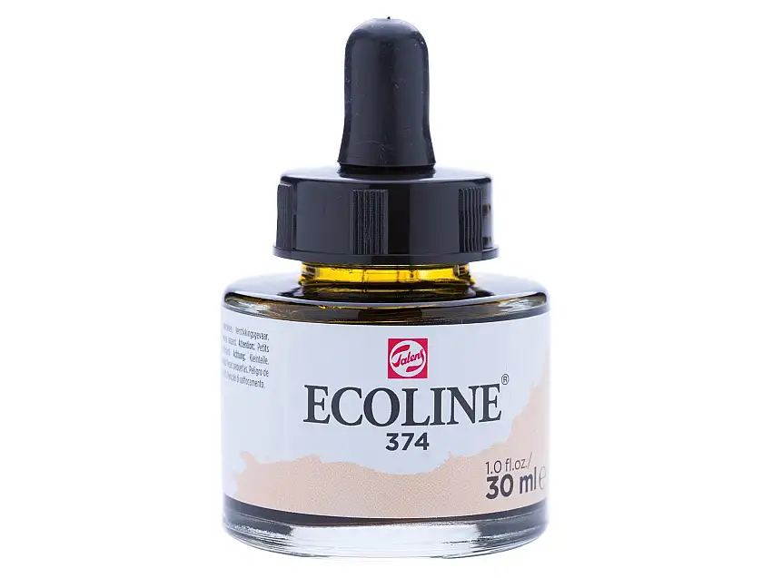Royal Talens flüssige Wasserfarbe Ecoline Glasflasche, 30 ml, Rosa Beige (374)