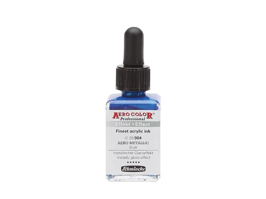 Schmincke Acryltusche Aero Color Professional 28 ml, Metallic, blue (904)