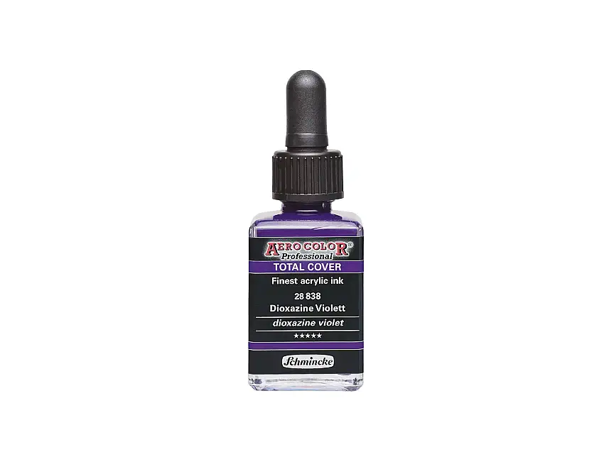 Schmincke Acryltusche Aero Color Professional 28 ml, Total cover, Dioxazine Violett (838)