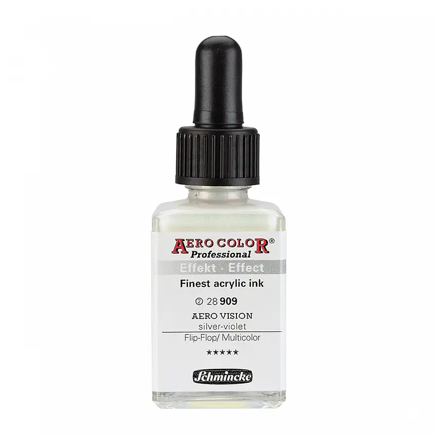 Schmincke Acryltusche Aero Color Professional 28 ml, Vision, silver-violet (909)