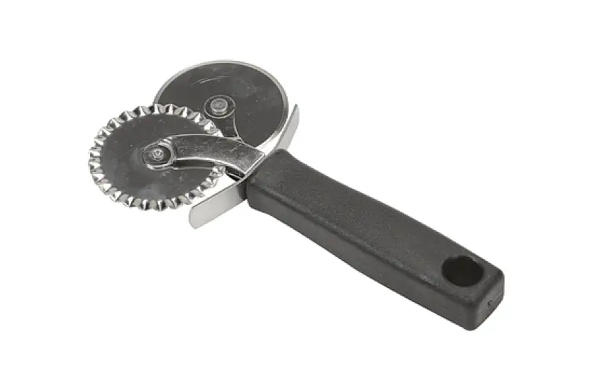 Teig- und Pizzaschneider, doppelt, glatt u. gewellt, 55 mm