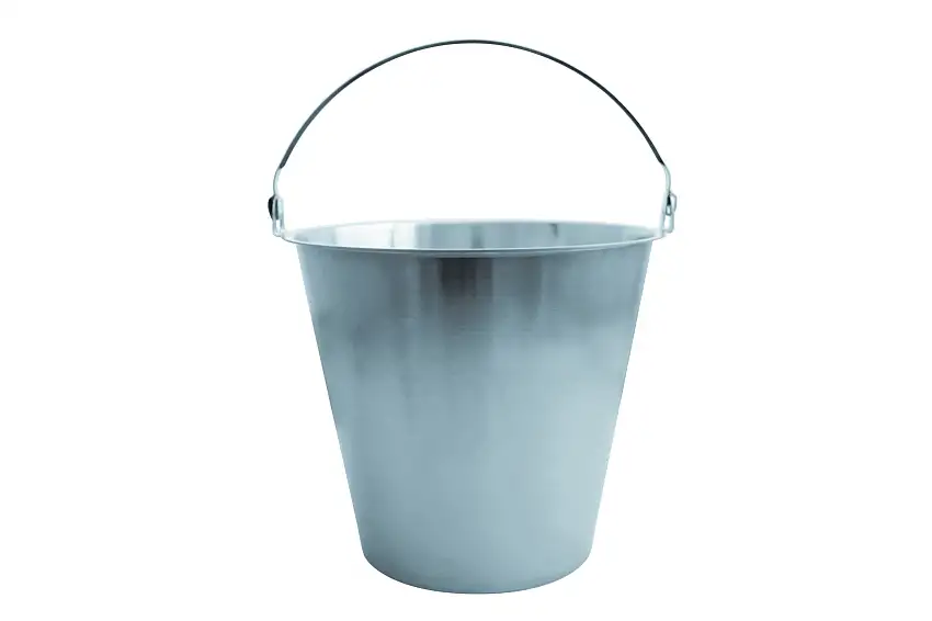Edelstahleimer m. Henkel, D: 330 mm, H: 270 mm, Inhalt: 12 ltr.