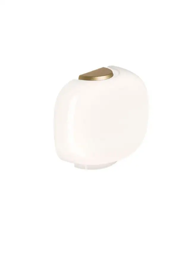 Foscarini Chouchin Semi Wandleuchte H: 25 cm - Oro/Bianco