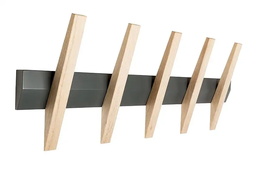 Hoigaard Tangent-5 Garderobenständer B: 64 cm – Anthrazit/Eiche