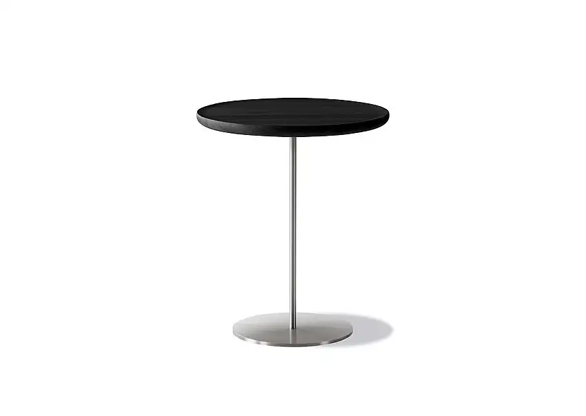 Fredericia Furniture 6755 Pal Beistelltisch 44x45 cm - Schwarzer Lack/Edelstahl