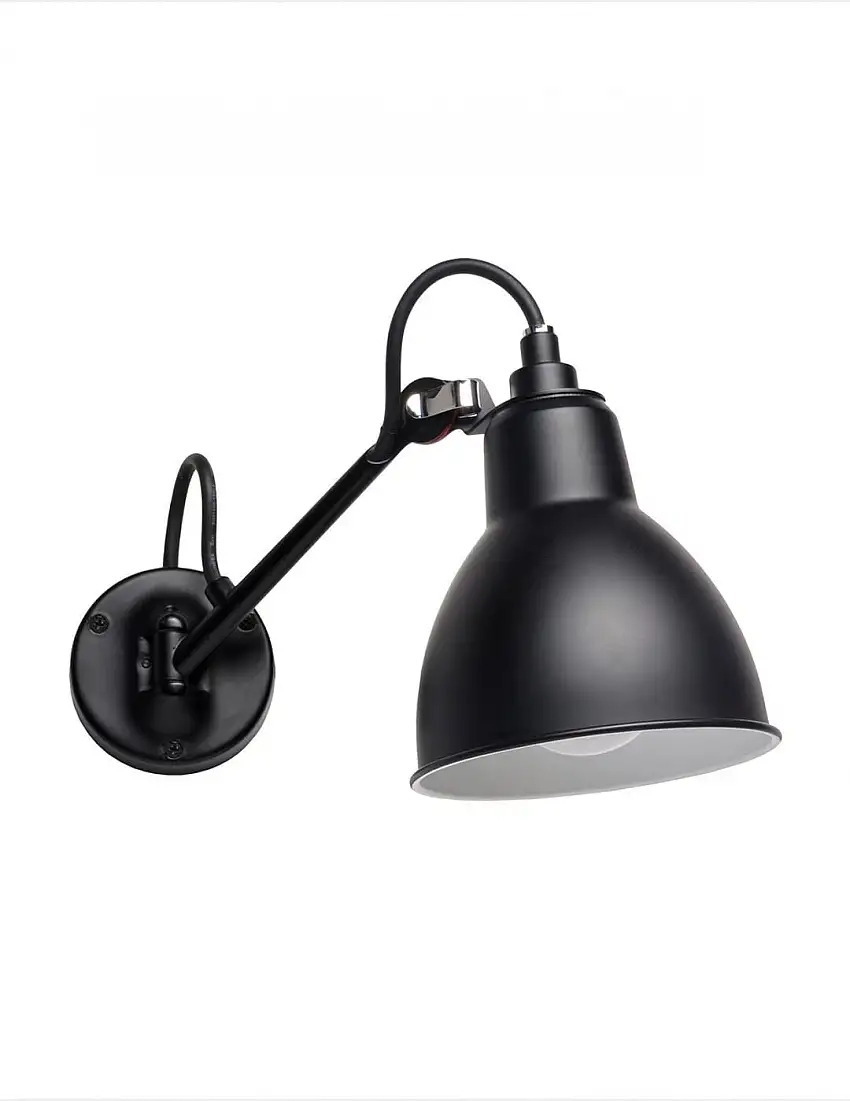 DCW Editions Lampe Gras N104 Badezimmer Wandleuchte L: 17 cm - Schwarz/Schwarz