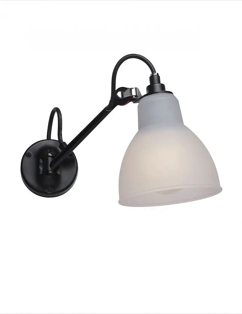 DCW Editions Lampe Gras N104 Badezimmer-Wandleuchte L: 17 cm - Schwarz/Polycarbonat