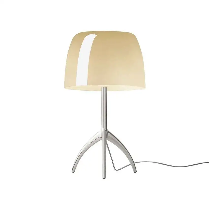 Foscarini Lumiere Grande mit Dimmer Tischlampe H: 45 cm - Aluminium/Warmweiß