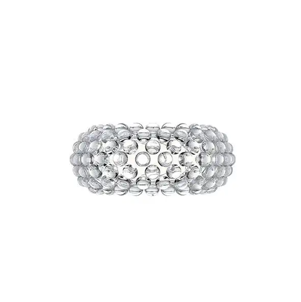 Foscarini Caboche Plus Media Wandleuchte B: 50 cm - Transparent