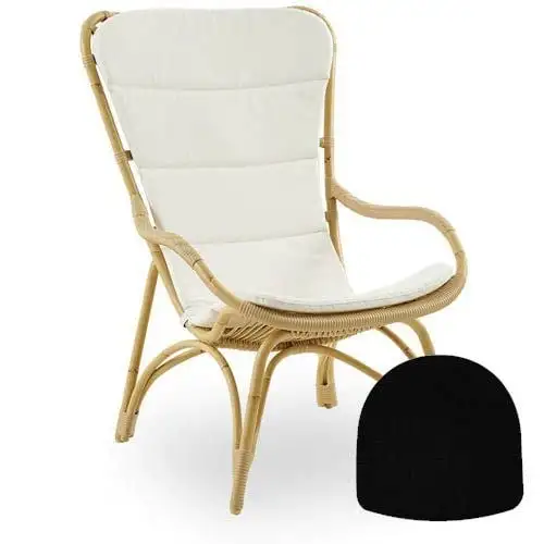 Sika-Design Kissen für Monet Außensessel 120x63 cm - B452 Tempotest Schwarz