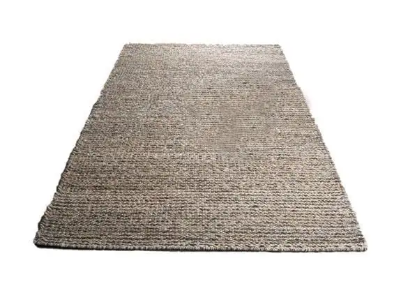 HC Carpets Malta Handgefertigter Teppich 80x200 cm - Graubraun Natur