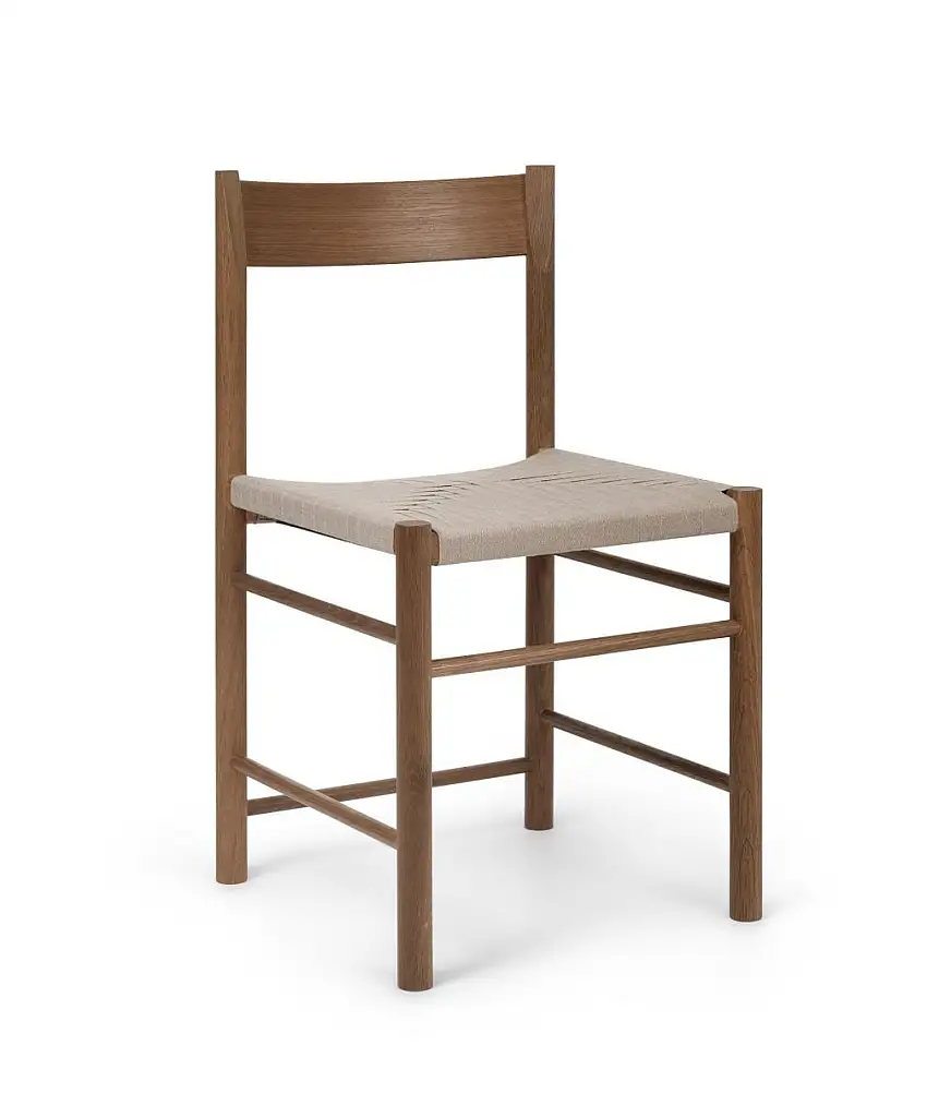 Brdr. Krüger F Stuhl SH: 45 cm – Räuchereiche / Gurtband