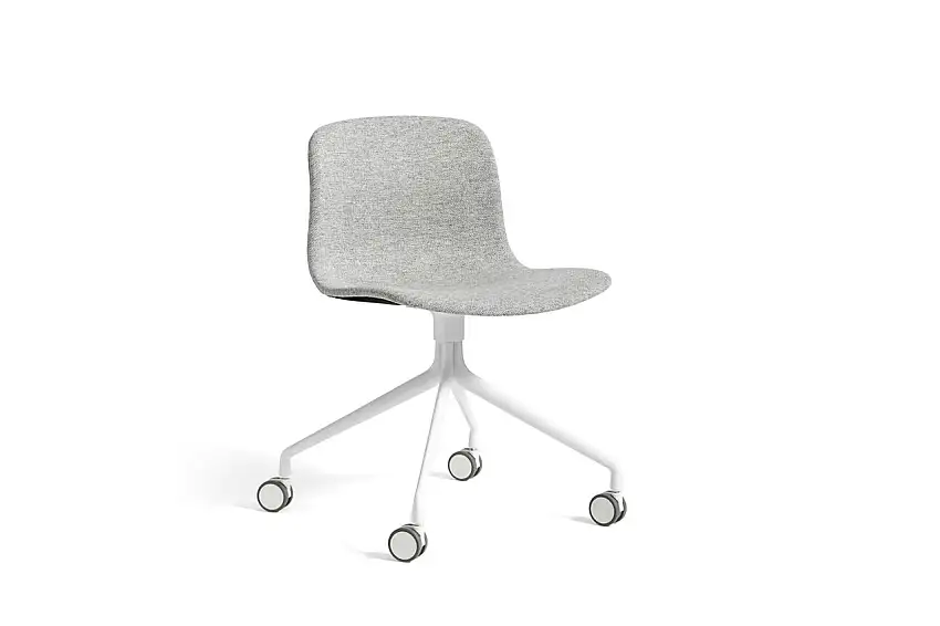 HAY AAC 15 About A Chair SH: 46 cm – Weiß pulverbeschichtetes Aluminium/Hallingdal 116
