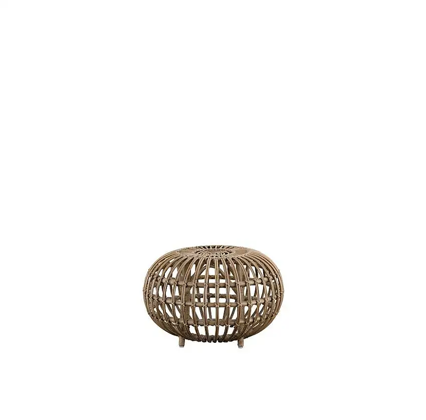 Sika-Design Ottomane Ø: 55 cm – Antik poliert