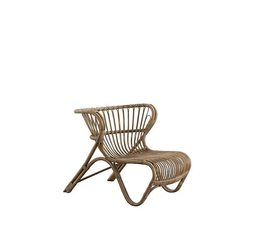 Sika-Design Fox Lounge Chair SH: 34 cm - Poliertes Antik