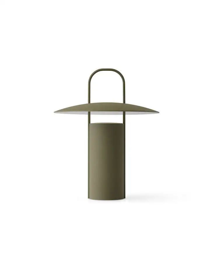 Audo Copenhagen Ray Tischlampe tragbar H: 23,5 cm – Dusty Green
