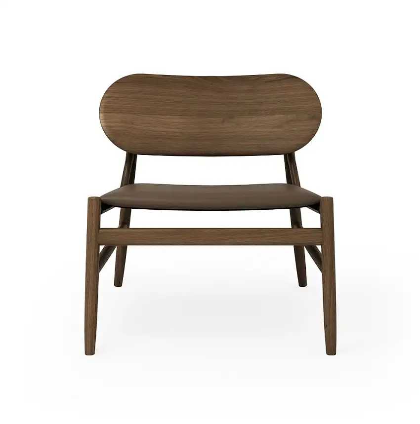 Brdr Krüger Ferdinand Lounge Chair SH: 41,5 cm – Räuchereiche/Zimt 30146