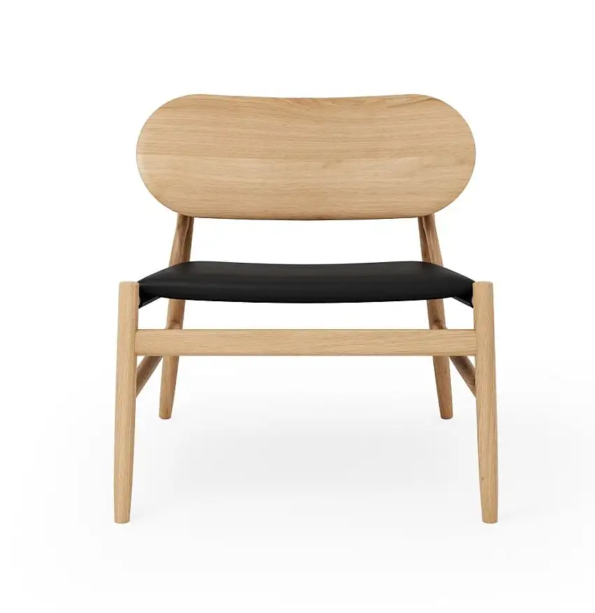 Brdr Krüger Ferdinand Lounge Chair SH: 41,5 cm – Eiche/Schwarz 30314