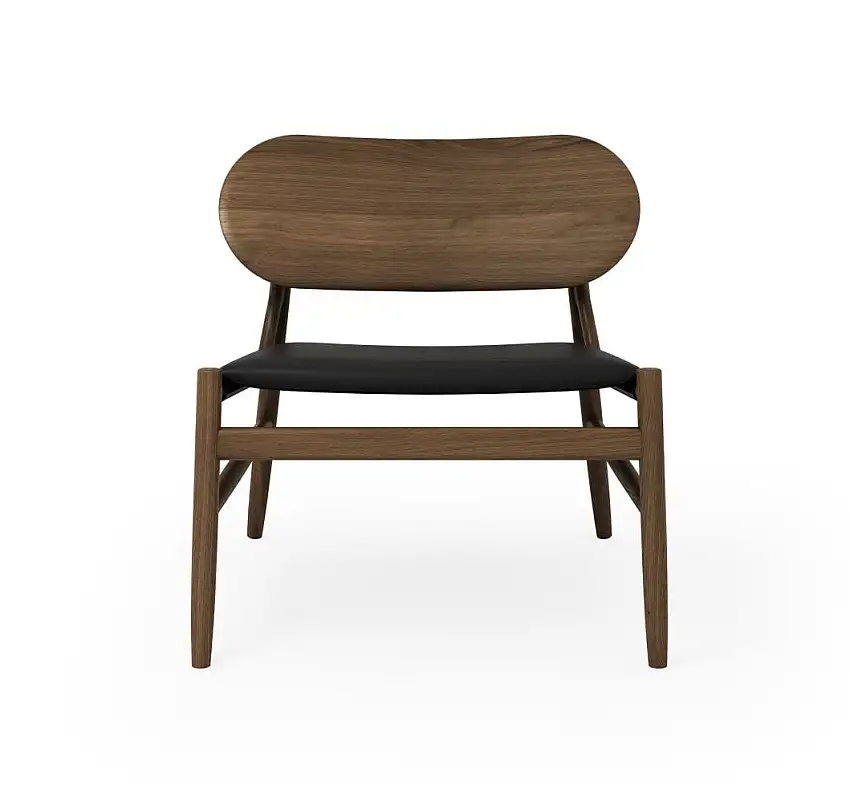 Brdr Krüger Ferdinand Lounge Chair SH: 41,5 cm – Räuchereiche/Schwarz 30314