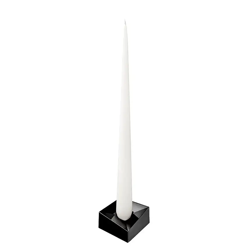 STOFF Nagel Reflect Kerzenhalter Groß D: 5,5 cm - Schwarz/Chrom