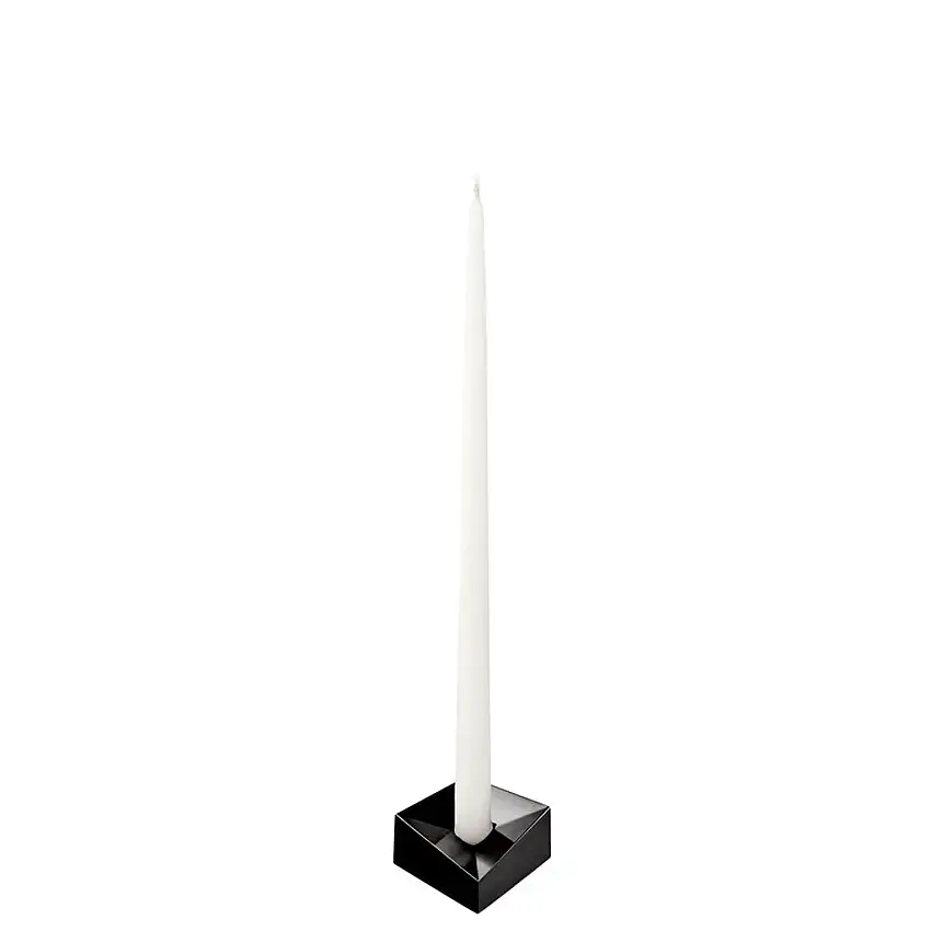 STOFF Nagel Reflect Kerzenhalter Klein D: 4,5 cm - Schwarz/Chrom