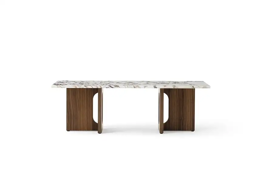 Audo Copenhagen Androgyne Loungetisch 120x45 cm – Walnuss / Calacatta Viola FRONTDESIGN: AB SEPTEMBER