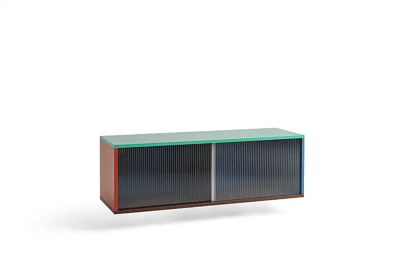 HAY Color Wandschrank M m. Glastüren 120x39x39 cm - Multi