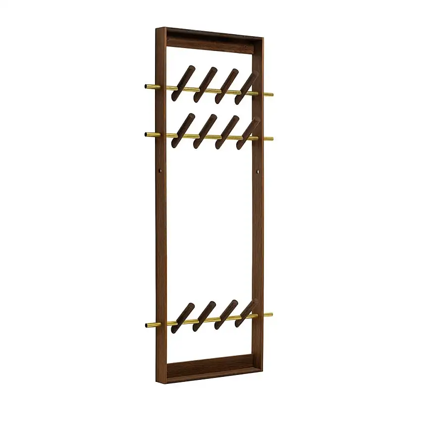 We Do Wood Garderobengestell H: 150 cm – Räuchereiche/Messing