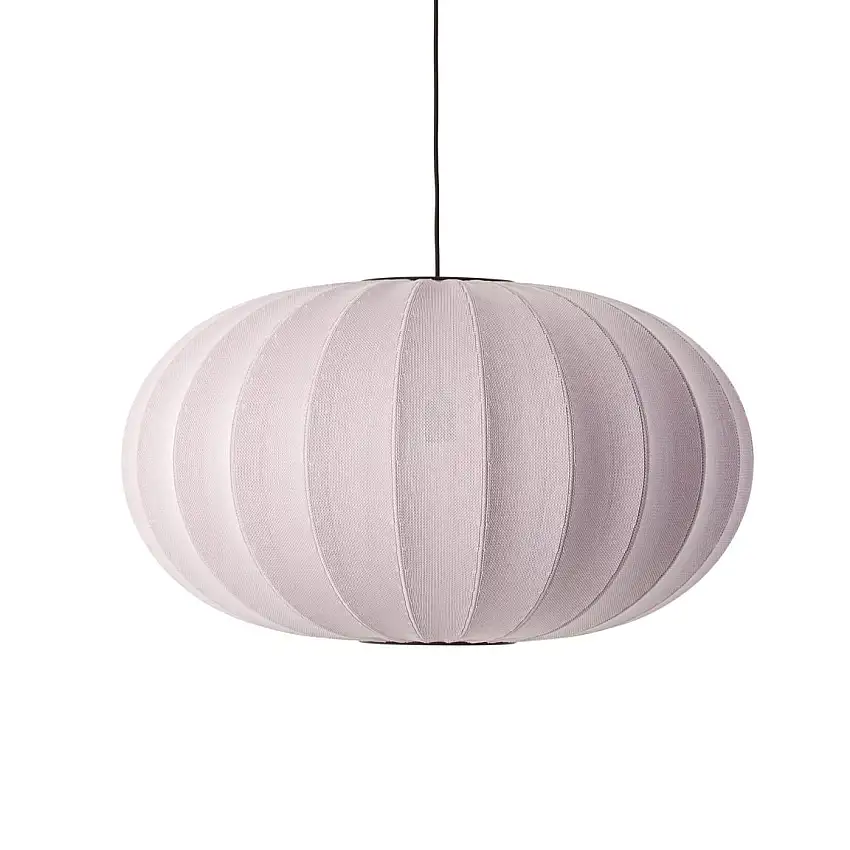 Von Hand gefertigter ovaler Anhänger aus Knit-Wit Ø: 76 cm – Hellrosa