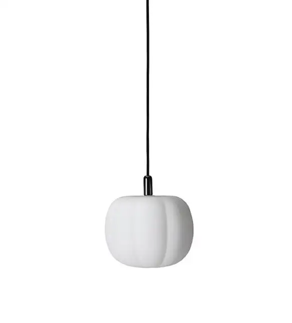 Von Hand gefertigte PePo-Pendelleuchte, mittelgroß, Ø: 30 cm – Weiß