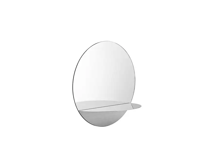 Normann Copenhagen Horizon Runder Wandspiegel L: 34 cm – Edelstahl