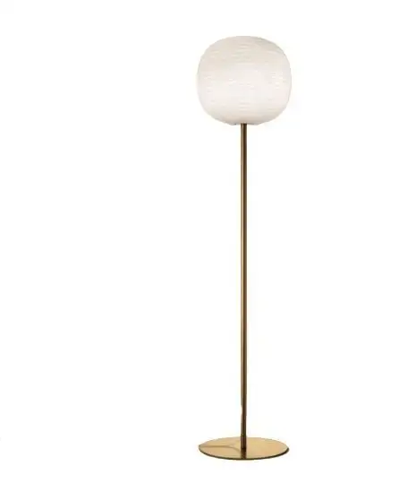 Foscarini Gem Stehleuchte H: 187 cm - Gold/Weiß