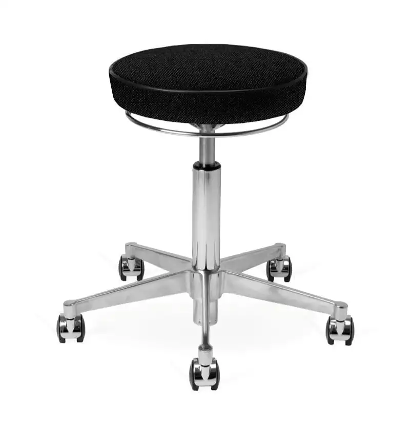 Vermund VL66 Hocker SH: 44-64 cm – Chrom/Kohlegrau