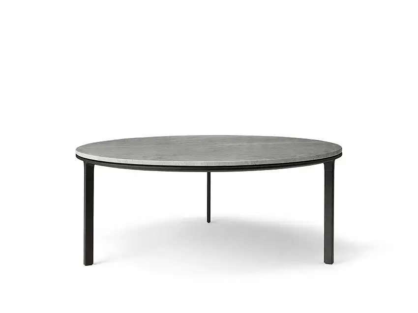 Vipp 425 Couchtisch Ø: 90 cm – Marmor/Himmelgrau