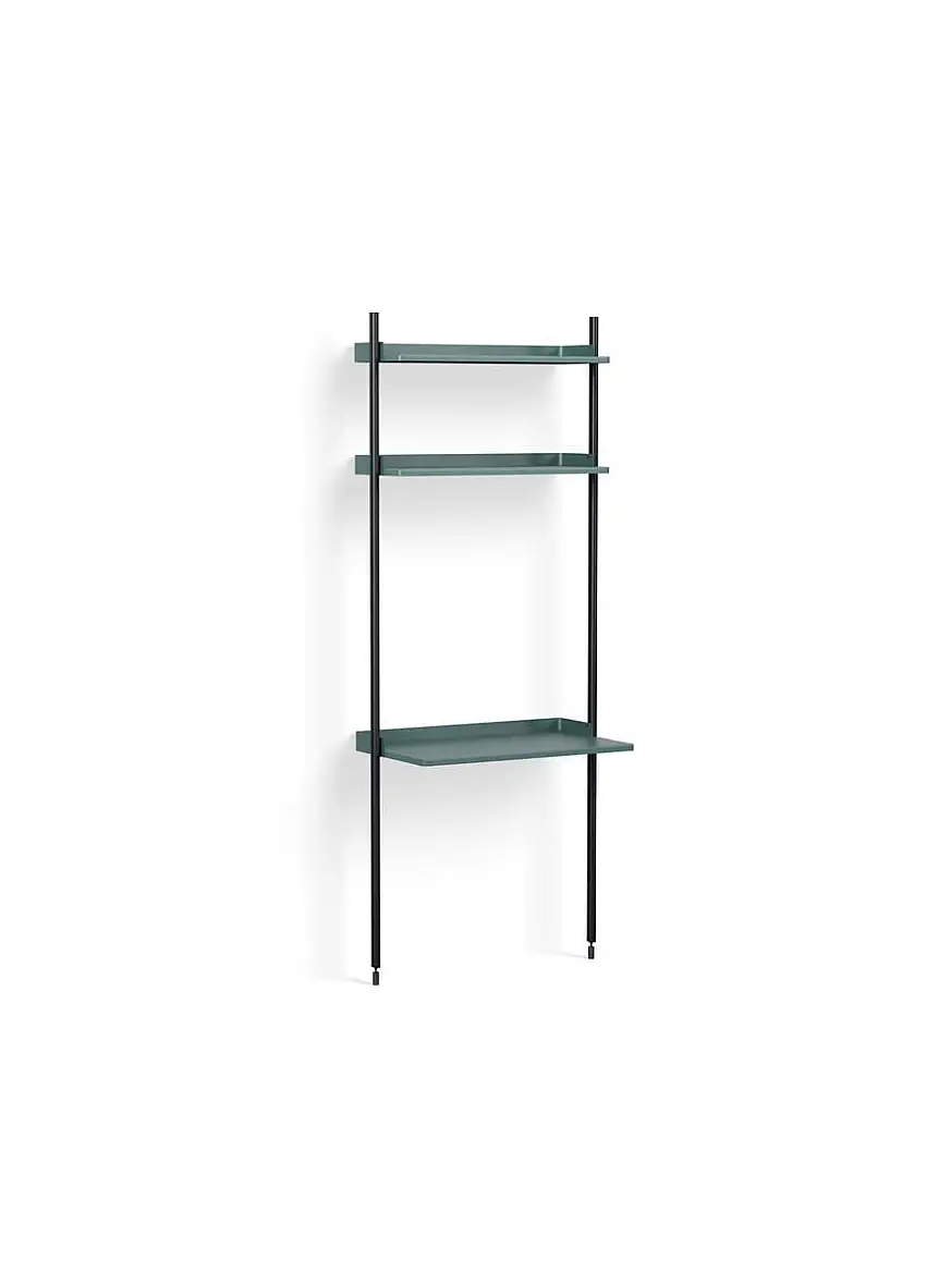 HAY Pier System 11 1 Säule 82x209 cm - PS Blauer Stahl/Schwarz eloxierte Profile