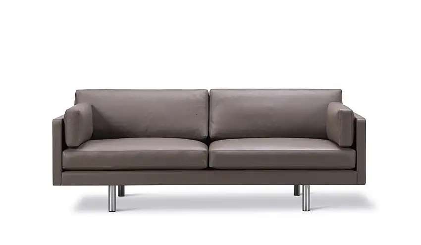 Erik Jørgensen EJ220 2062 2 Pers. Sofa 100 L: 212 cm – Braunes Omni-Leder/Chrom