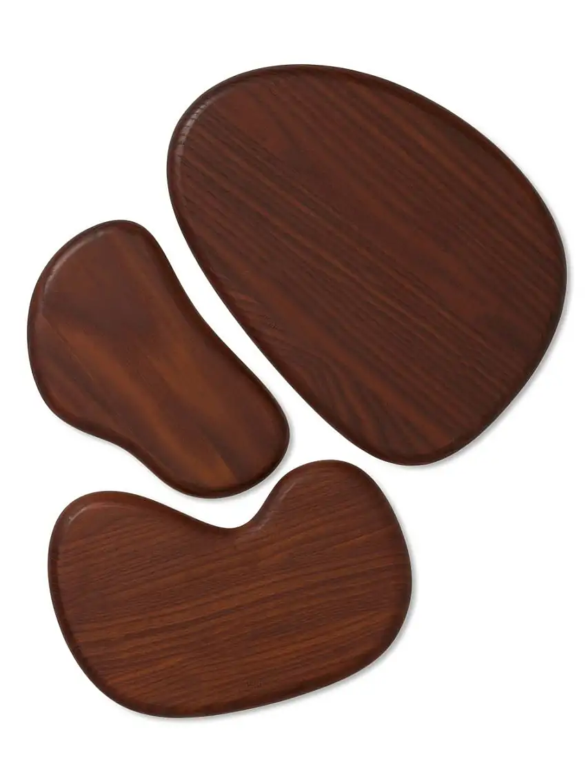 Ferm Living Cairn Schneidebretter 3er-Set – Dunkelbraun
