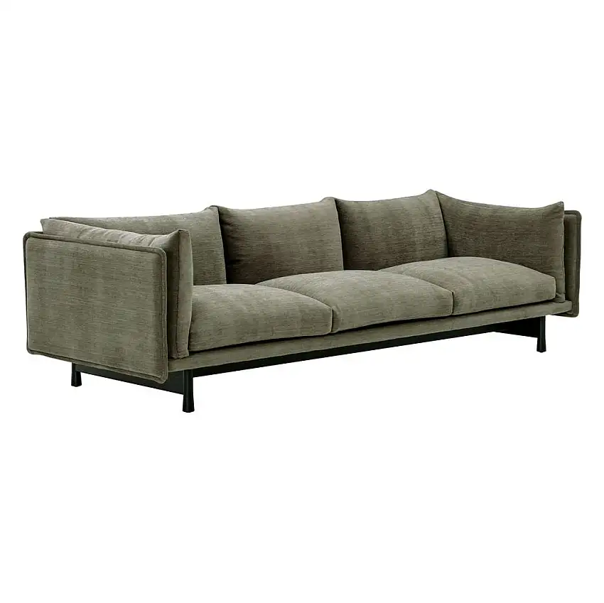 Wendelbo Kite 3-Sitzer-Sofa L: 260 cm – Sortbejdset Eg/Roco Col. 8