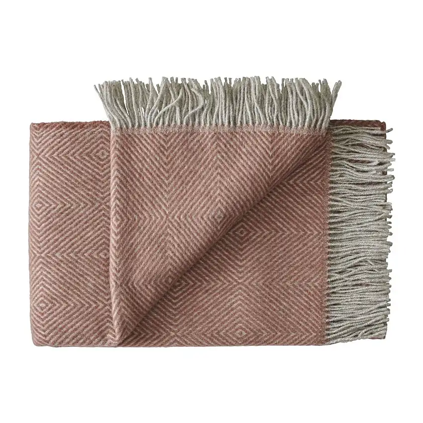 Silkeborg Uldspinderi Livø Plaid 140x240cm - 3109 Palisander OUTLET